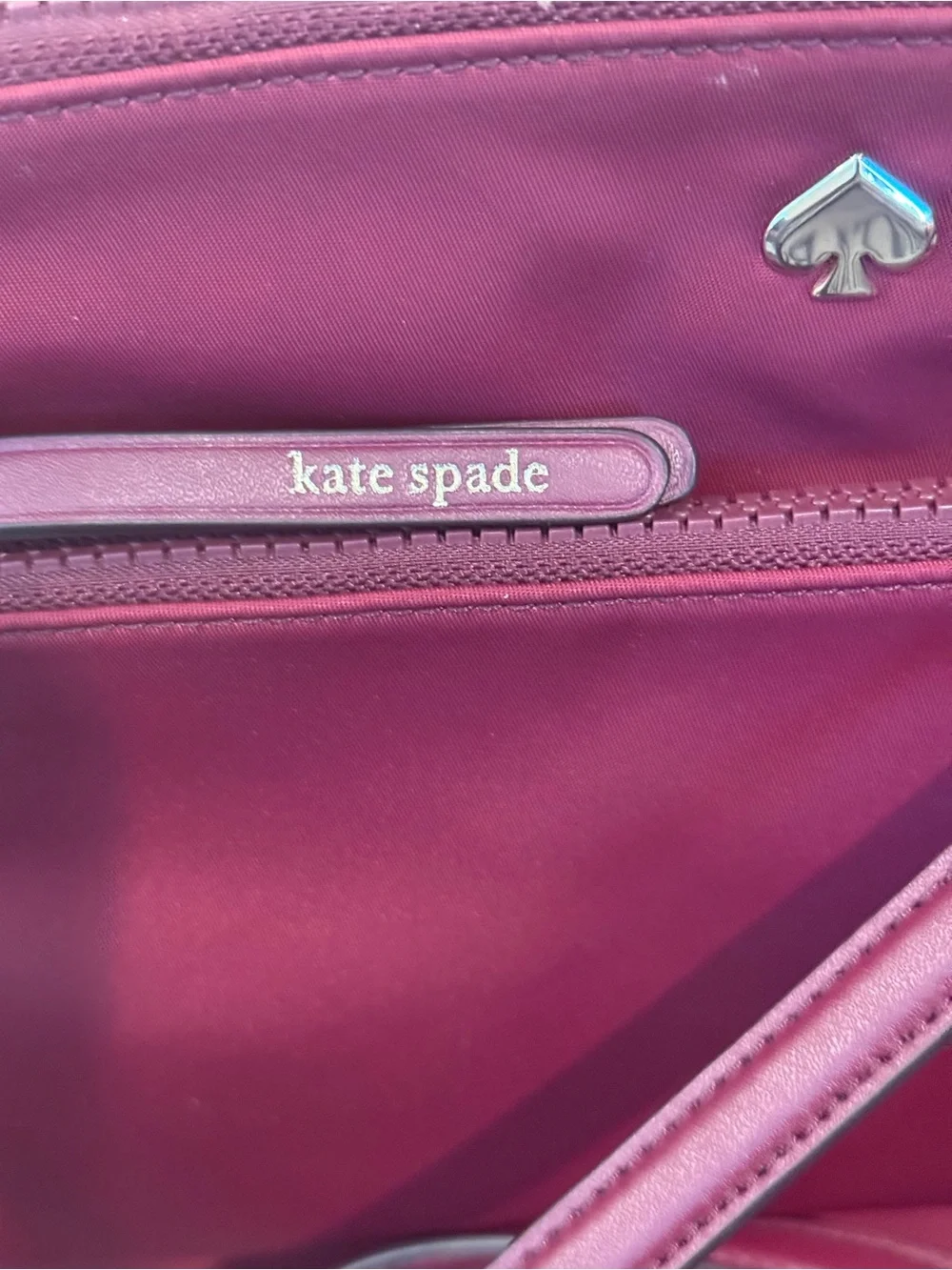 Kate Spade New York Burgundy Jae Flat Crossbody Bag
